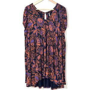 Free People Hello Lover Floral Tunic Dress Mutton Sleeve Oversized Castlecore